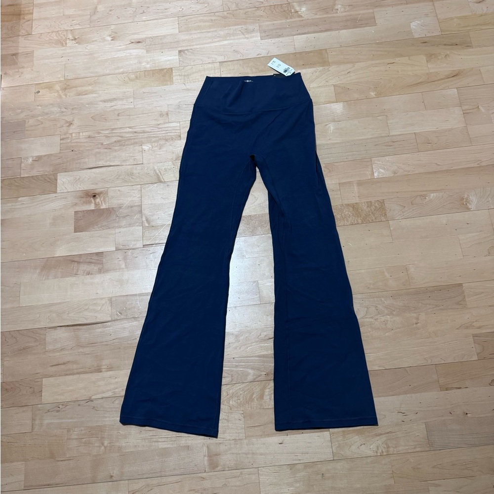 High-Rise Navy Flare Leggings